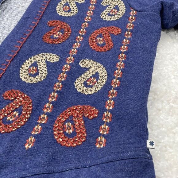 Lucky Brand Lucky Bliss Cardigan Sweater Embroidery Sequins NEW - Picture 4 of 8